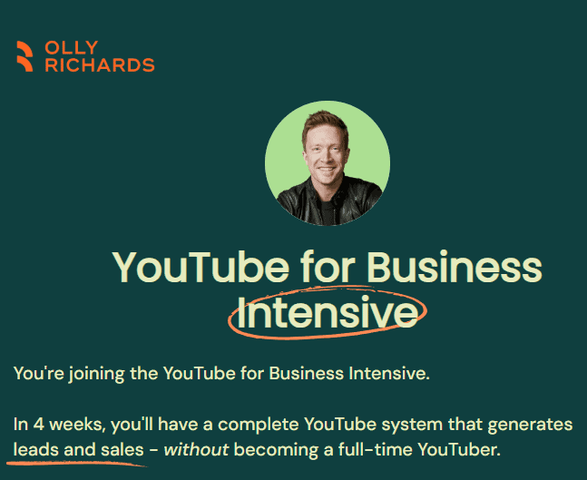 Olly Richards – YouTube for Business Intensive