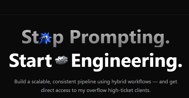 Build scalable pipeline with hybrid workflows for high-ticket clients.
