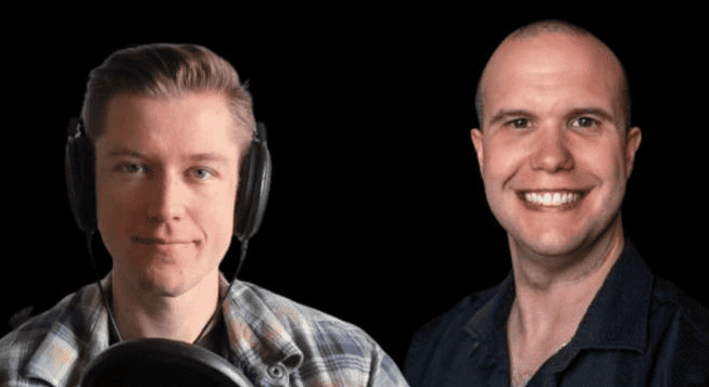 Caden Thompson – Digital Scale Two men smiling, one with headphones, promoting getWSOdownload.