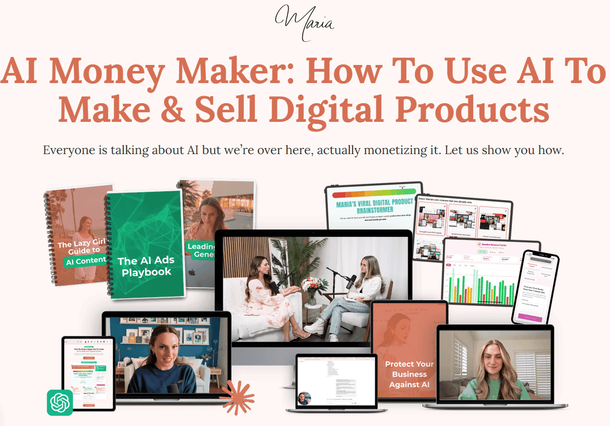 AI digital products and tools for making money online with AI technology.