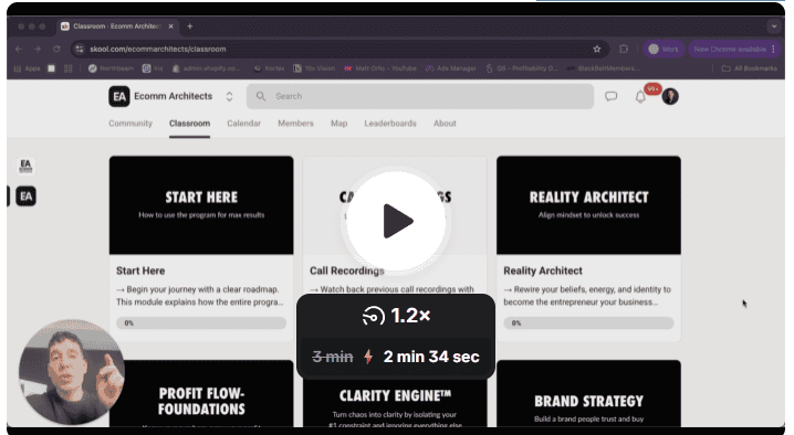 Screenshot of getWSOdownload platform with course modules and progress.
