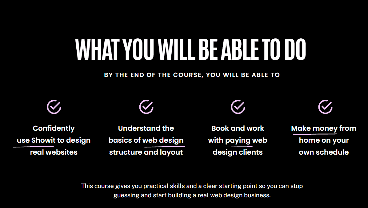 Melissa Lunt – Launch Your Web Design Business in just 2 weeks Web design course benefits including confidence, understanding, and earning from home.