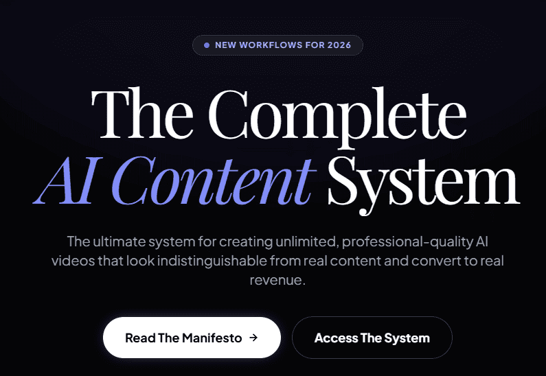 AI Content System for creating unlimited professional-quality videos.