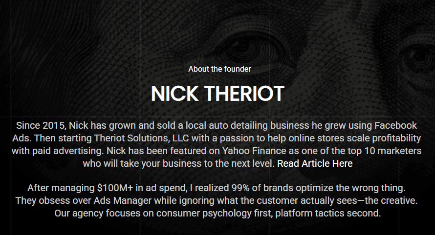 Nick Theriot founder of getWSOdownload, specializing in online marketing and Facebook Ads.
