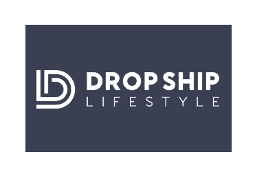 Dropship Lifestyle logo on dark background for online business growth.