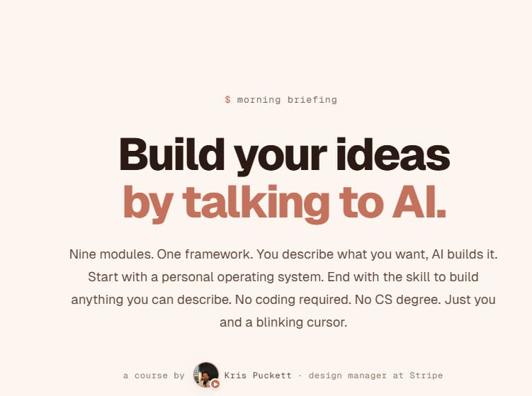 Kris Puckett – Build Your Personal AI by Talking to It