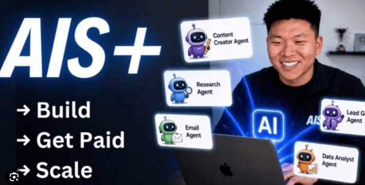 AI tools for content creation, research, email, and data analysis with AI+ branding.